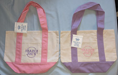 Trader Joe’s 2025 Pastel Mini Canvas Tote Bags Set of 4 NWT Complete