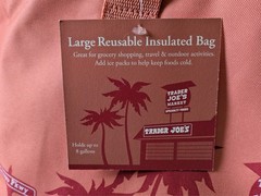 Trader Joe’s PEACH Insulated Tote / Reusable Grocery Bag Extra Large New