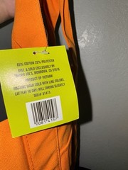 Trader Joe’s Trick or Treat Canvas Tote Bag, Orange Solid Cotton Polyester