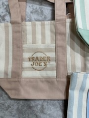 Trader Joe’s Mini Striped Canvas Tote Bag Bundle of 4 Summer 2026 New With Tags