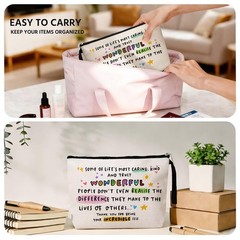 Appreciation Gifts Inspirational Makeup Bag Thank You Multicolor1000