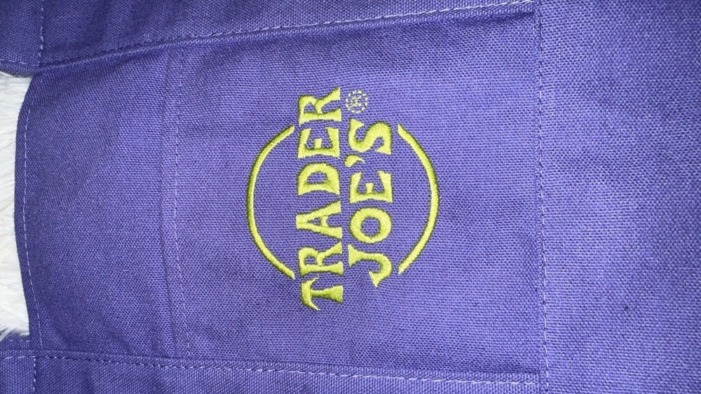 New no tags Trader Joe’s Reusable Tote Shopping Mini Bag Small Purple Green