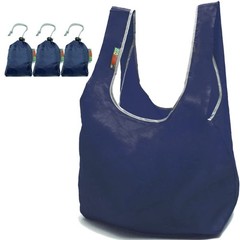 3 Pack Ripstop Nylon Foldable Reusable Bags Grocery Shopping Bag, Built-in Po…