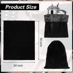 LEIFIDE 2 Pcs Large Size Silver Storage Bags Anti Tarnish 30″ x 24″, Black