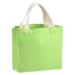 Small Canvas Bag for Women, 11 x 2 x 7″ Canvas Bags, Bright Green for