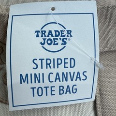 TRADER JOE’S PASTEL STRIPE CANVAS TOTE BAGS (3) SETS of 4! 12 Bags With Tags