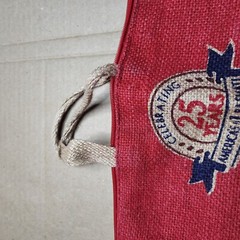 Royal Basmati Rice Tote Bag 20lbs Burlap Handles Zipper Heavy Duty 25th Annivers