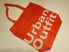 Urban Outfitters Logo Eco Friendly Shopping Strap Handles Bag / Red
