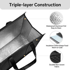 Insulated Grocery Bags Reusable Insulated Bag Portable Cooler Bags Shopping Food