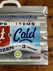 Hot Cold 18 Bags Thermal Cooler, Grocery Size, Red/Blue No Ice Needed