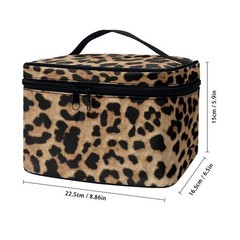 JEOCODY Leopard Print Makeup Pouch Multifunction Cosmetic One Size,