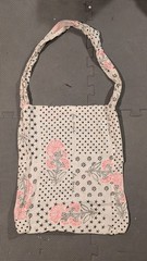 2 x Free People Linen Cloth Lightweight Shopping Tote Bag Tan Pink Paisley Boho