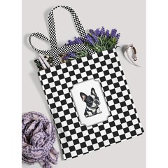 Canvas Tote Bag with Zipper and Inner, Aesthetic Prints, Reusable Grocery Bag…