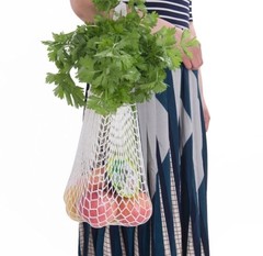 23In White Reusable Mesh Produce Bags Eco-Friendly Biodegradable Grocery Travel