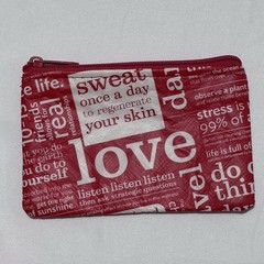 Lululemon Reusable Bag Lot Small Logo White Red Silver Love Yoga GC Zip Pouch