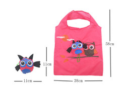 Owl cute 3D Reusable Foldable Eco Shopping Bag Animal Handbag New