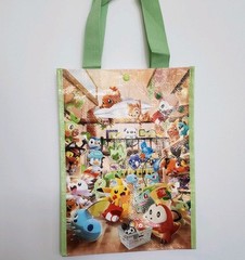 Pokémon Center Japan Pikachu Tote Bag Small Green Trim Shopper New