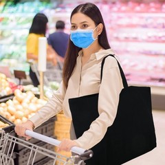 6 Pieces Extra Large Canvas Tote Bag Utility Heavy Duty Grocery Bags