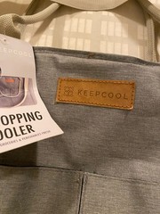 KeepCool Large Gray Reusable Insulated Cooler Bag Keeps Food Drinks Hot/Cold