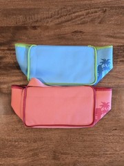 2 Set of Trader Joe’s Mini Insulated Totes Peach & Blue