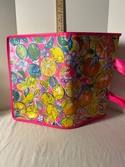 Lilly Pulitzer Fruits and flowers Pink Reusable Tote Shopping Bag