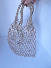 Beaded bag market bag Tote bag Eco friendly mesh bag jute tote bag macrame bag
