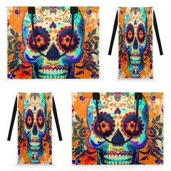 Beach Tote Bag Mexico Day Of The Dead Sugar Skull Large Travel Bag Utility To…