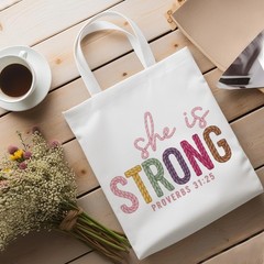Boho Christian Canvas Tote Bag, Inspirational Religious Gifts for Women Girls…