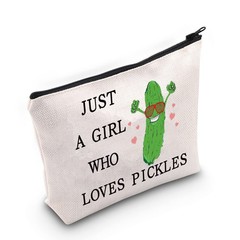 LEVLO Funny Pickle Cosmetic Bag Food Costume Party Who Loves Pickles