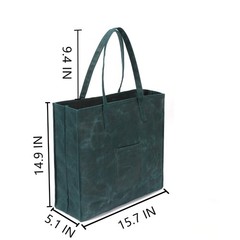 Heavy Duty Waxed Cotton Canvas Reusable Grocery Bag, Soft Material Large Fold…