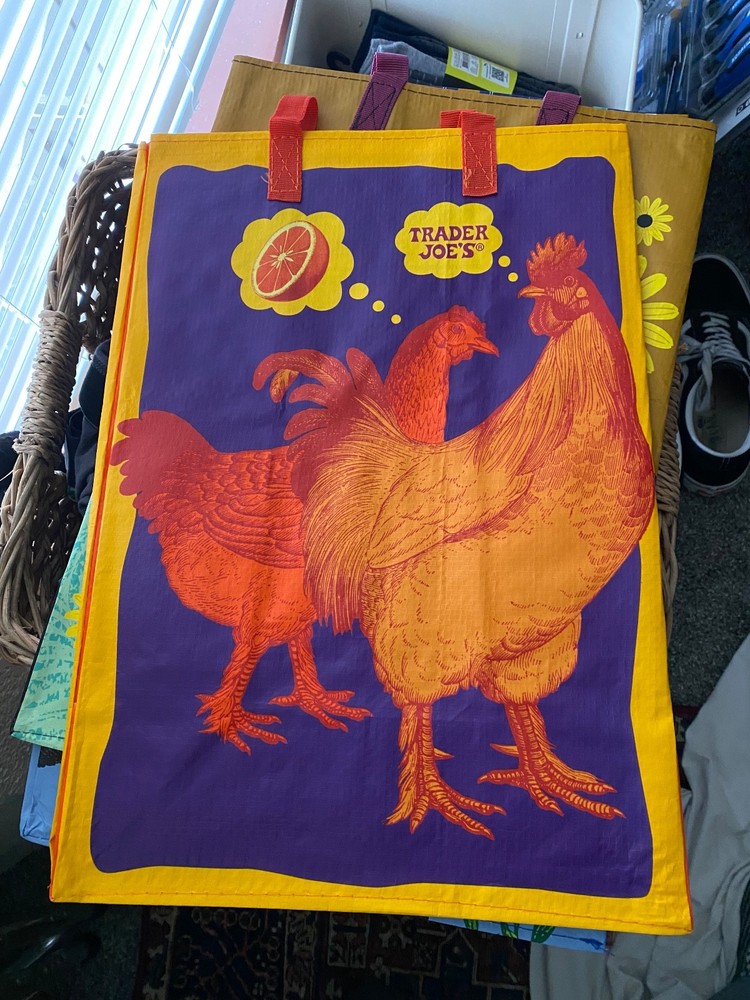 Trader Joe’s Rare “Orange Chicken” Reusable Grocery Bag brand new, never used