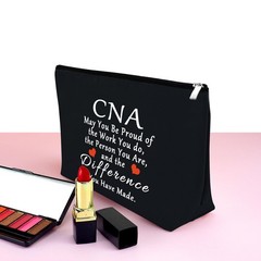 CNA Gift Certified Nursing Assistant Gifts Makeup Bag for Black