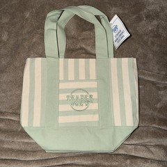 Trader Joe’s Mini Pastel Stripe Canvas Tote Bag Limited Edition Set Of 4