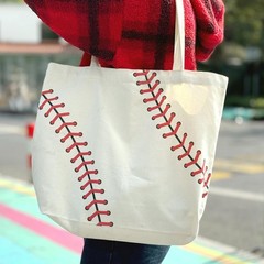Baseball Tote Bag for Tote Handbag Large Baseball Cotton Canvas Bag Reusable …