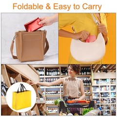 24Pcs Reusable Gift Bags with Handles 10.6 x 13 Inch Gold