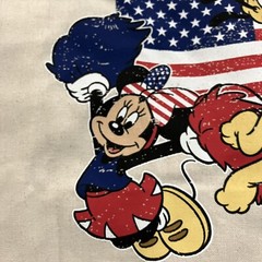 Primark Team USA Mickey 4th of July Tote Bag Disney Flag Minnie Pluto Cloth New