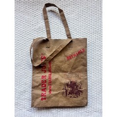 Trader Joe’s Brown Washable Bag Tote Rare Discontinued Classic