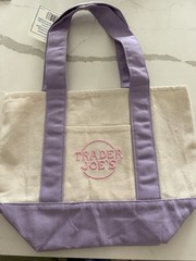 Traders Joe’s Mini Canvas Totes 4 Pastel Colors