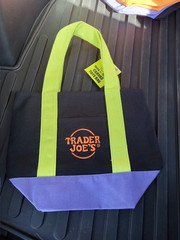 Trader Joe’s Mini Canvas Tote Bag. RARE MULTI COLOR WITH TAG NEXT DAY SHIPPING