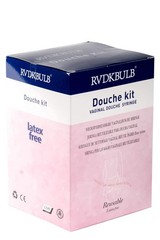 RVDKBULB Compact Silicone Douche Bag, Reusable 1 Count (Pack of 1), White