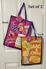 SET OF 2 – NWT TRADER JOE’S REUSABLE COMFORT FOOD POLYPROPYLENE BAGS