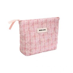 Duleylv Small Makeup Bag for Purse Portable Cosmetic Pouch Pink