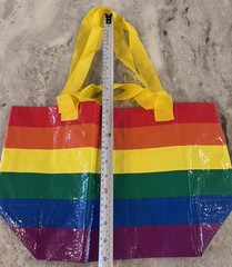 NEW IKEA STORSTOMMA Small Reusable Shopping Carry Bag Rainbow Multicolor Grocery