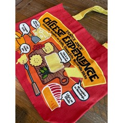 Trader Joes Cheese Adventures Experience Cotton Tote Bag Red Yellow 80578 NWT