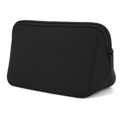 AJLTPA Cosmetic Bag Waterproof Neoprene 7.87inchX3.54inchX5.11inch, Black
