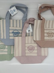 Trader Joe’s Striped Canvas Mini Tote Set of 4 Summer 2026 – New