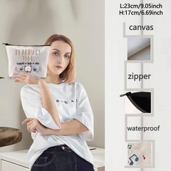 LEVLO Pharmacy Technician Cosmetic Make Up Bag Pharmacist Gift Tech