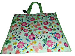 Reusable Tote Bag ~ 19″ X 18″ X 8″ ~ BUTTERFLIES/DRAGONFLIES & ASSORTED BUGS