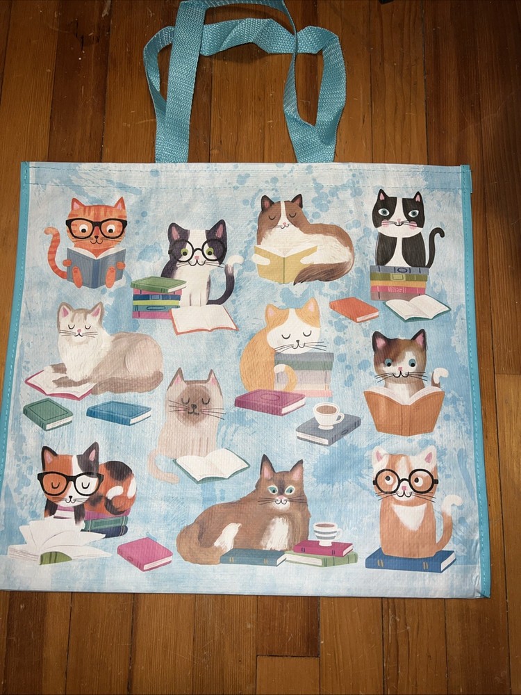Marshall’s Dogs Reading Books Large Reusable Shopping Bag New