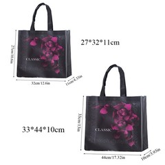 Quality Shopping Bag for Women Reusable Rose Design Travel Storage Pouch